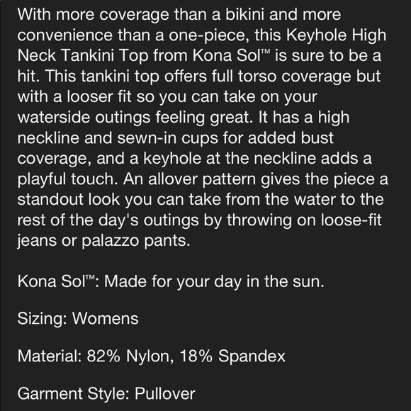 Keyhole tankini NEW with tags! - Picture 6 of 8